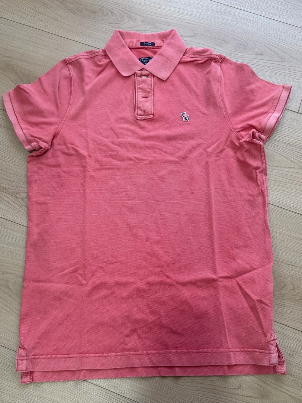 Abercrombie & Fitch Men’s Faded Salmon Pink Polo Shirt